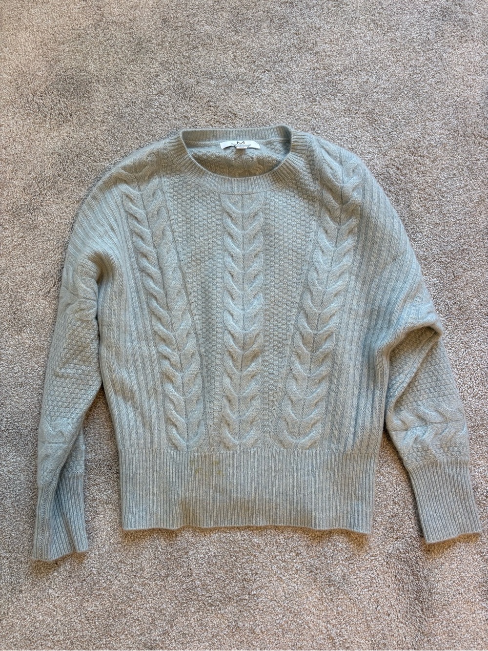 Cashmere Cable Knit Crewneck Sweater